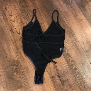 Sheer black bodysuit mesh Fishnet  nice One-Piece NEGLIGE